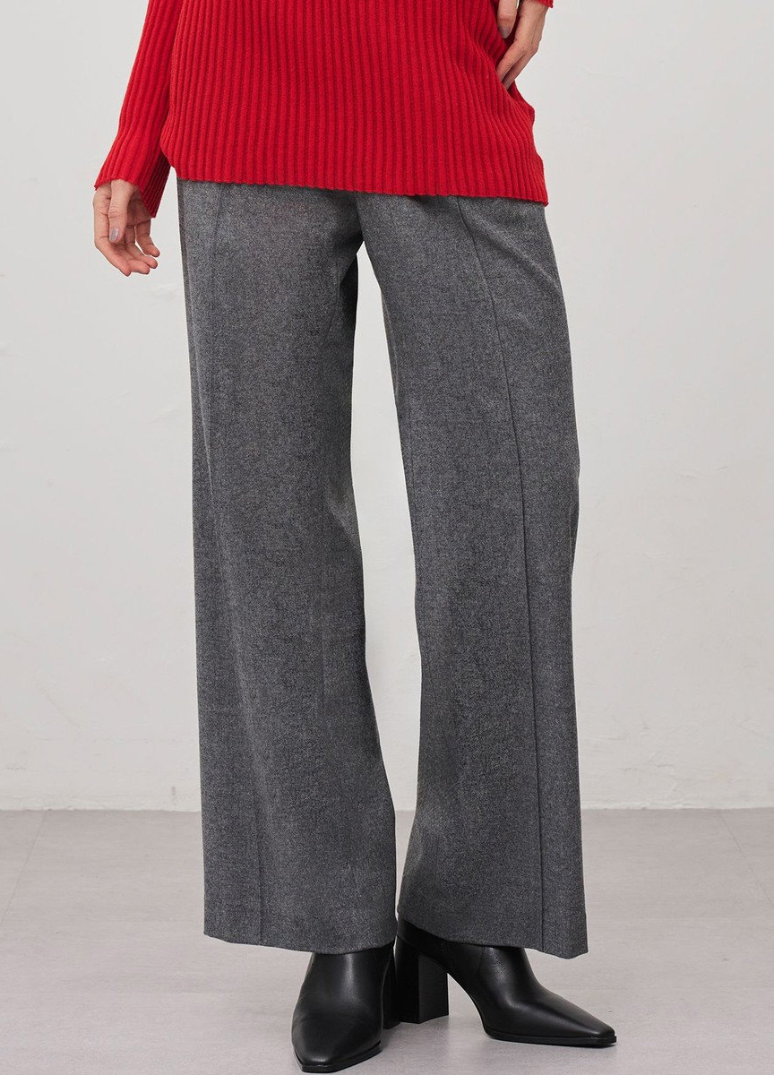 法蘭絨微喇叭長褲